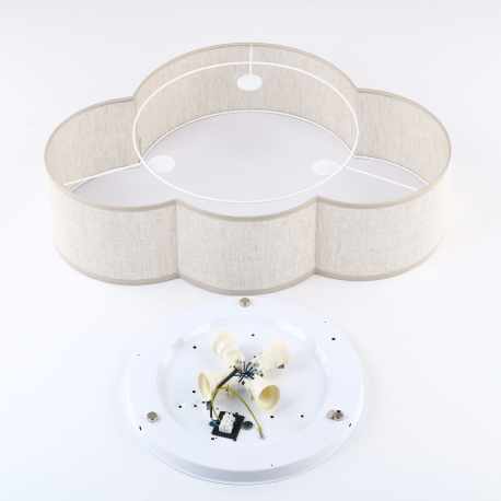 5901780543365 CLOUD LINEN LAMPA SUFITOWA 4 TK LIGHTING