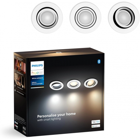 8720169319936 Wbudowane światło punktowe Milliskin białe (3 szt.) PHILIPS HUE