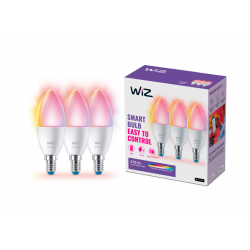 8720169075672 Świeczka 40 W C37 E14 x3 PHILIPS WIZ