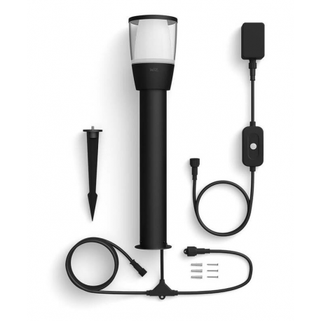 8720169071797 Lampa Ogrodowa Zewnętrzna LED SŁUPEK 50cm  2700-5000K RGB  Czarna Inteligentna SMART  WiZ