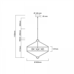 OR85846  Zundo Chocco 60 KLASYCZNA LAMPA WISZĄCA Open Design Highlights