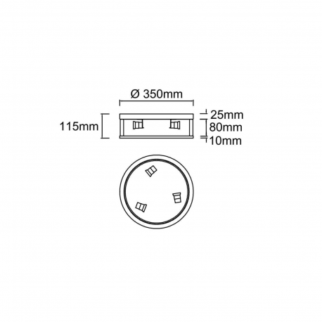 OR85778 Sandro PL Old Gold 35 LAMPA SUFITOWA PLAFON Open Design Highlights