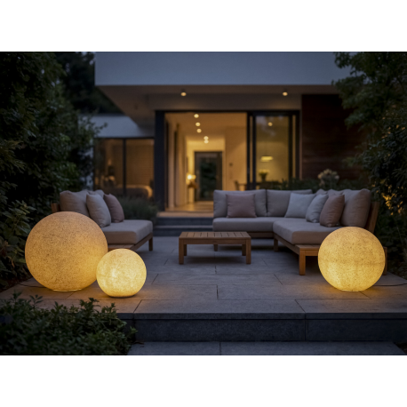 45936 KULA ogrodowa z wymiennym źródłem światła STONO 40 TRK terakota KANLUX