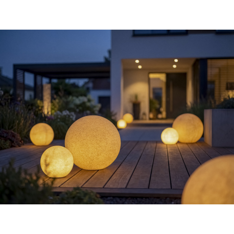 45936 KULA ogrodowa z wymiennym źródłem światła STONO 40 TRK terakota KANLUX