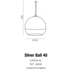SILVER BALL 40 LP5034-XL LAMPA WISZĄCA AZZARDO