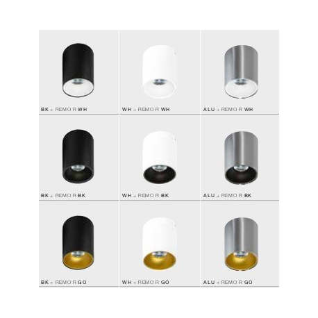 REMO GM4103 ALU LAMPA NATYNKOWA AZZARDO / Wybór koloru reflektora