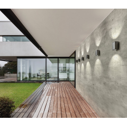 LIVIO 2 GM1101-2 KINKIET ZEWNĘTRZNY AZZARDO BRIGHT GRAY