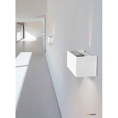 GAMBINO ALU LC8005 LAMPA KINKIET LED AZZARDO ALU