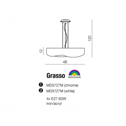 GRASSO LAMPA WISZĄCA AZZARDO MD5727M