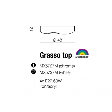 GRASSO PLAFON MX5727M (WHITE) AZZARDO