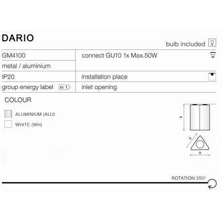 DARIO LAMPA NATYNKOWA GM4109 WHITE AZZARDO