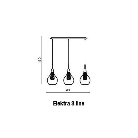 ELEKTRA 3 LINE LAMPA WISZĄCA MD15002028-3LN AZZARDO