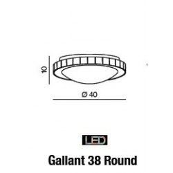 GALLANT 38 ROUND PLAFON LED 1557-M CHROM AZZARDO