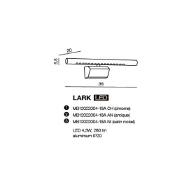 LARK KINKIET - GALERYJKA LED MB12022004-18A ANTIQUE AZZARDO
