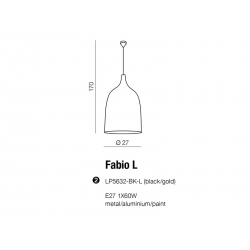 FABIO L LAMPA WISZĄCA AZZARDO LP5632-BK-L (BLACK)