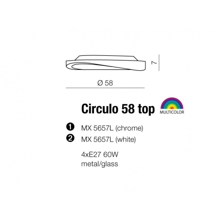 CIRCULO 58 MX 5657L BIAŁA PLAFON AZZARDO
