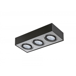 PAULO 3 230V LAMPA NATYNKOWA GM4301-230 CZARNA/ALUMINIUM AZZARDO