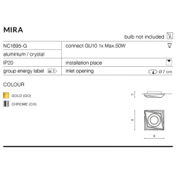 MIRA OCZKO NC1695-G CHROM AZZARDO