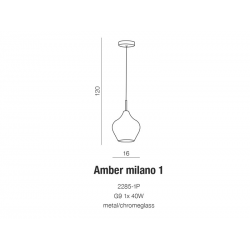 AMBER MILANO 1 2285-1P LAMPA WISZĄCA AZZARDO