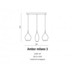 AMBER MILANO 3 2285-3P LAMPA WISZĄCA AZZARDO