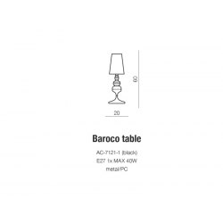 BAROCO TABLE AC-7121-1 LAMPA STOŁOWA NOCNA AZZARDO