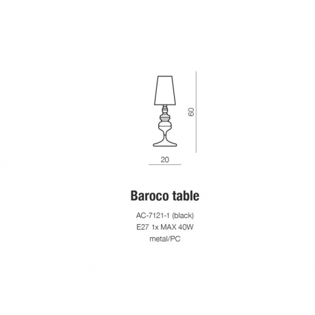 BAROCO TABLE AC-7121-1 LAMPA STOŁOWA NOCNA AZZARDO