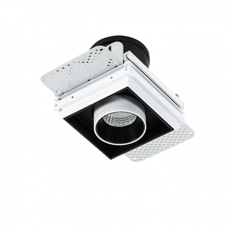 NOVUM TRIMLESS SINGLE 3000K - OPRAWA SUFITOWA WPUSZCZANA GL7119-1/12W 3000K WH+BL ITALUX