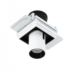 NOVUM TRIMLESS SINGLE 3000K - OPRAWA SUFITOWA WPUSZCZANA GL7119-1/12W 3000K WH+BL ITALUX