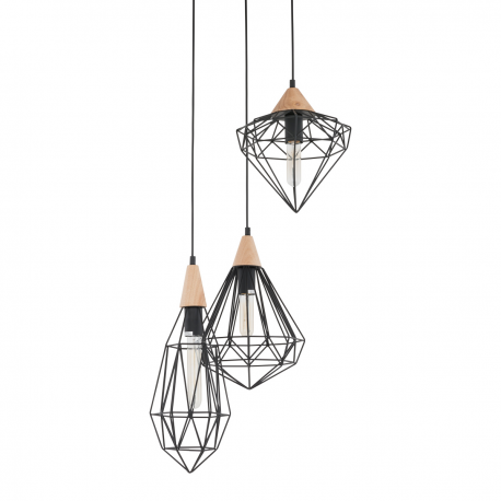 LAMPA WISZĄCA MAELLE MDM-2591/3 BK ITALUX