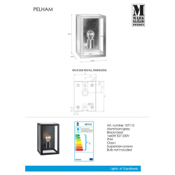 PELHAM 107113 LAMPA kinkiet ogrodowy MARKSLOJD