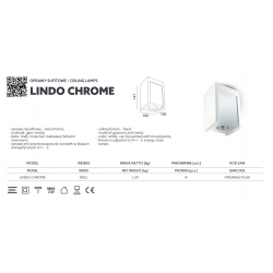 LAMPA NATYNKOWA LINDO CHROME KOBI KRLC GIPS