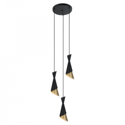 MALIA PND-85949-3 BK+GD LAMPA WISZĄCA ITALUX