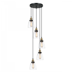 FRANCIS - MDM-2563/5 GD+CL - LAMPA WISZĄCA  ITALUX