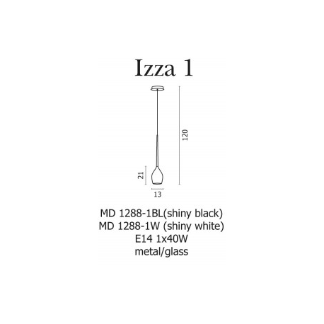 IZZA 1 ZWIS NOWOCZESNY AZZARDO MD1288-1W