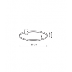 LP-909/1C S BK - RING PLAFON S CZARNY LIGHT PRESTIGE