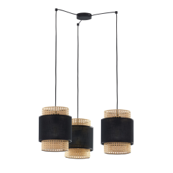 TK LIGHTING BOHO BLACK 3P LAMPA WISZĄCA 6549